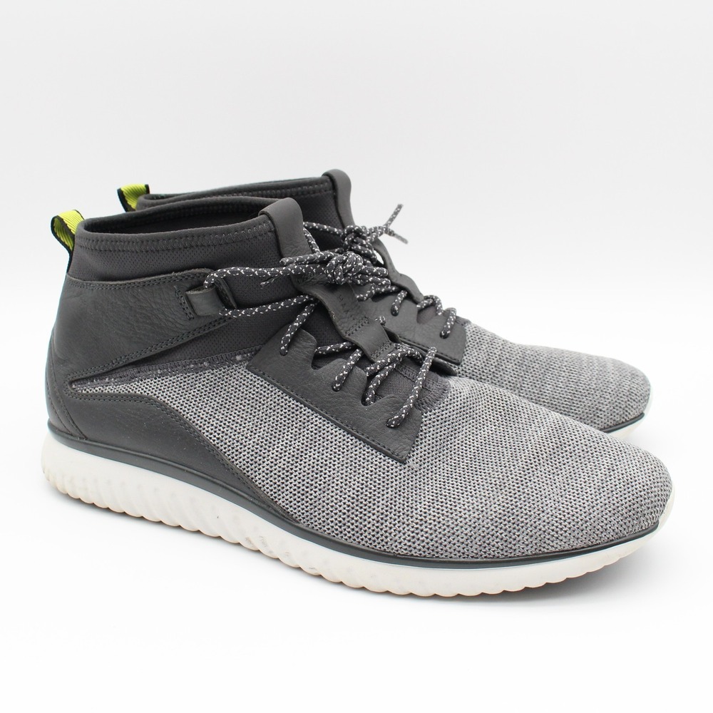 Cole Haan Grandmotion Mid Mens Size 13M Gray Knit Mid Cut Casual Sneakers Shoes